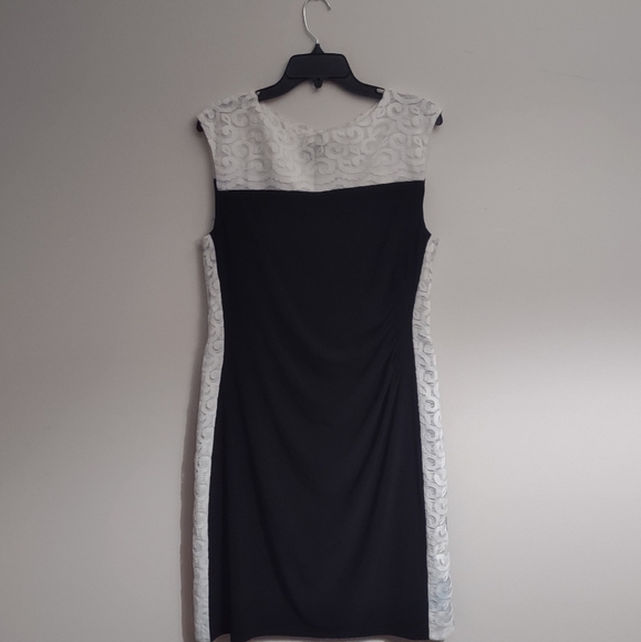 Chaps Black/White Mini Dress - XL - Picture 2 of 4